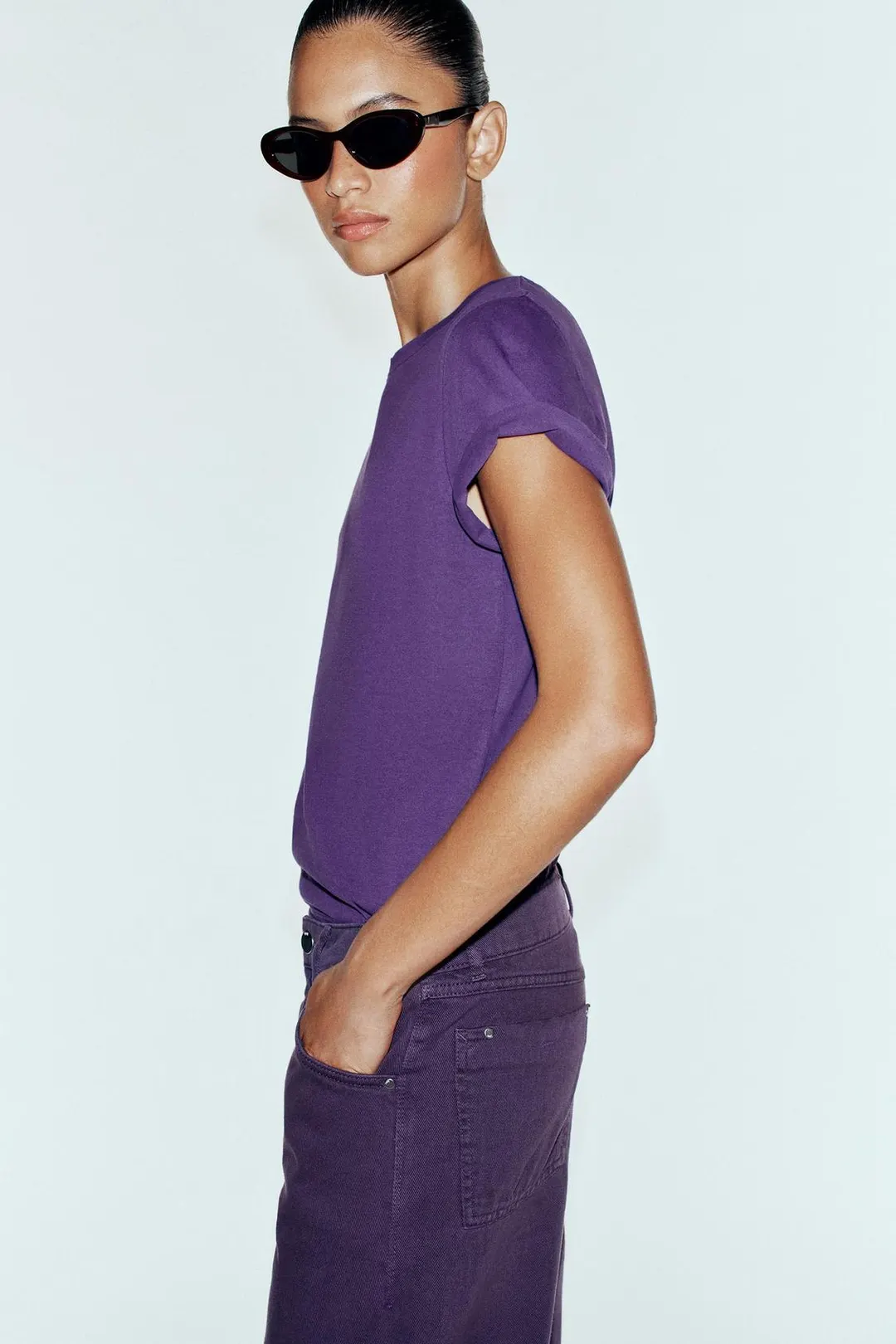 Футболка из фактурного хлопка, Zara