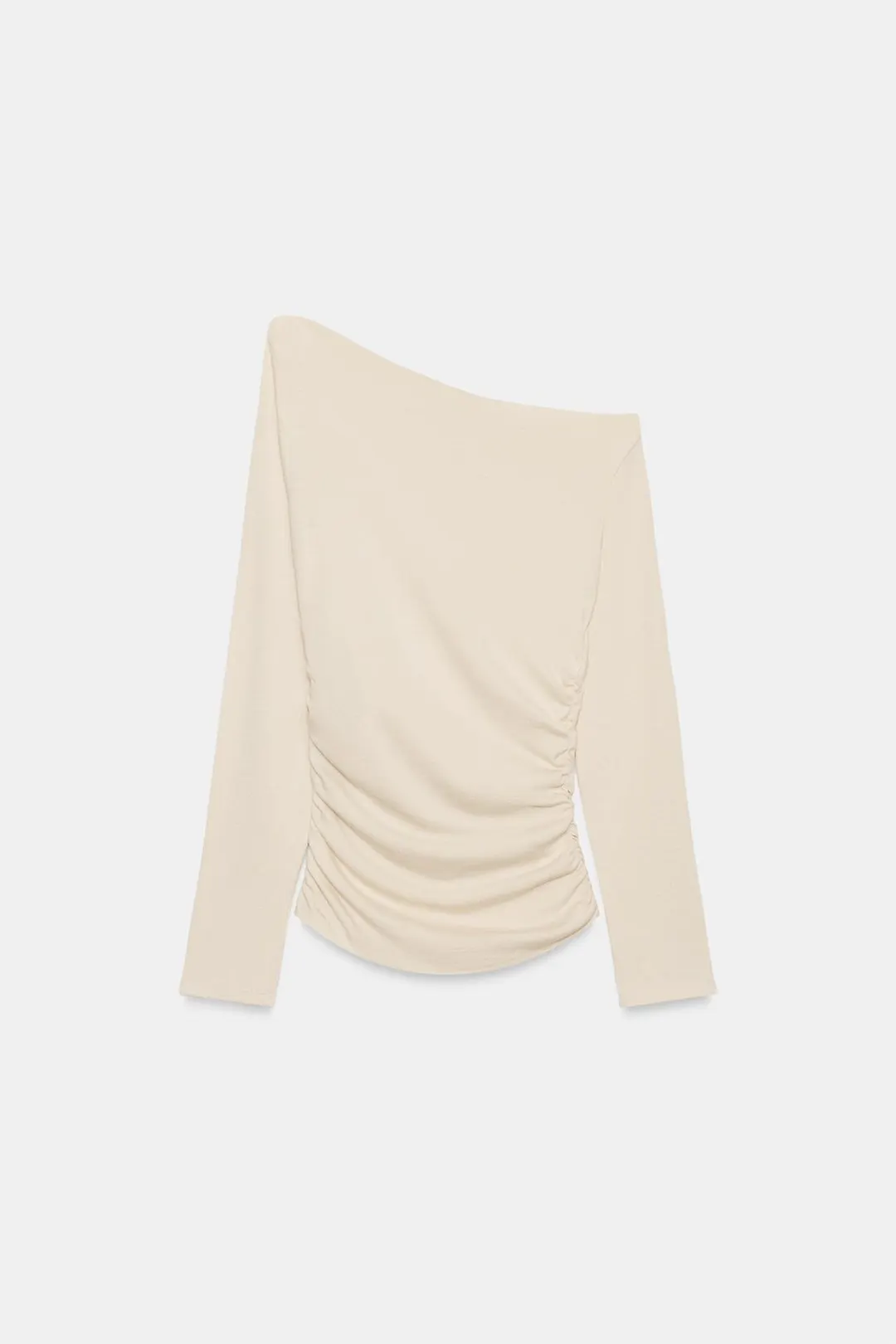 Асимметричный топ с драпировкой, Zara