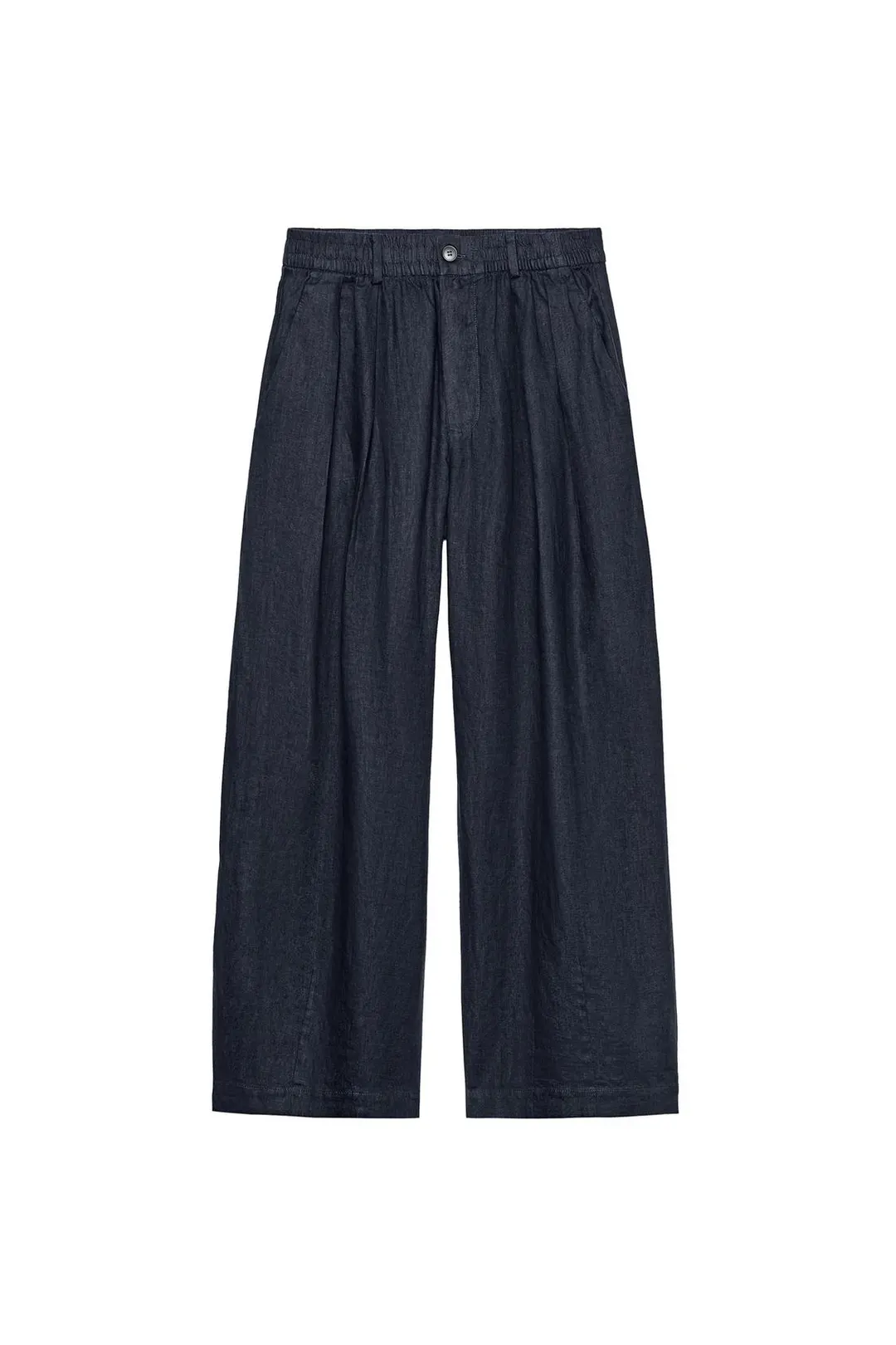 Брюки ZW Collection со складками из 100% льна, Zara