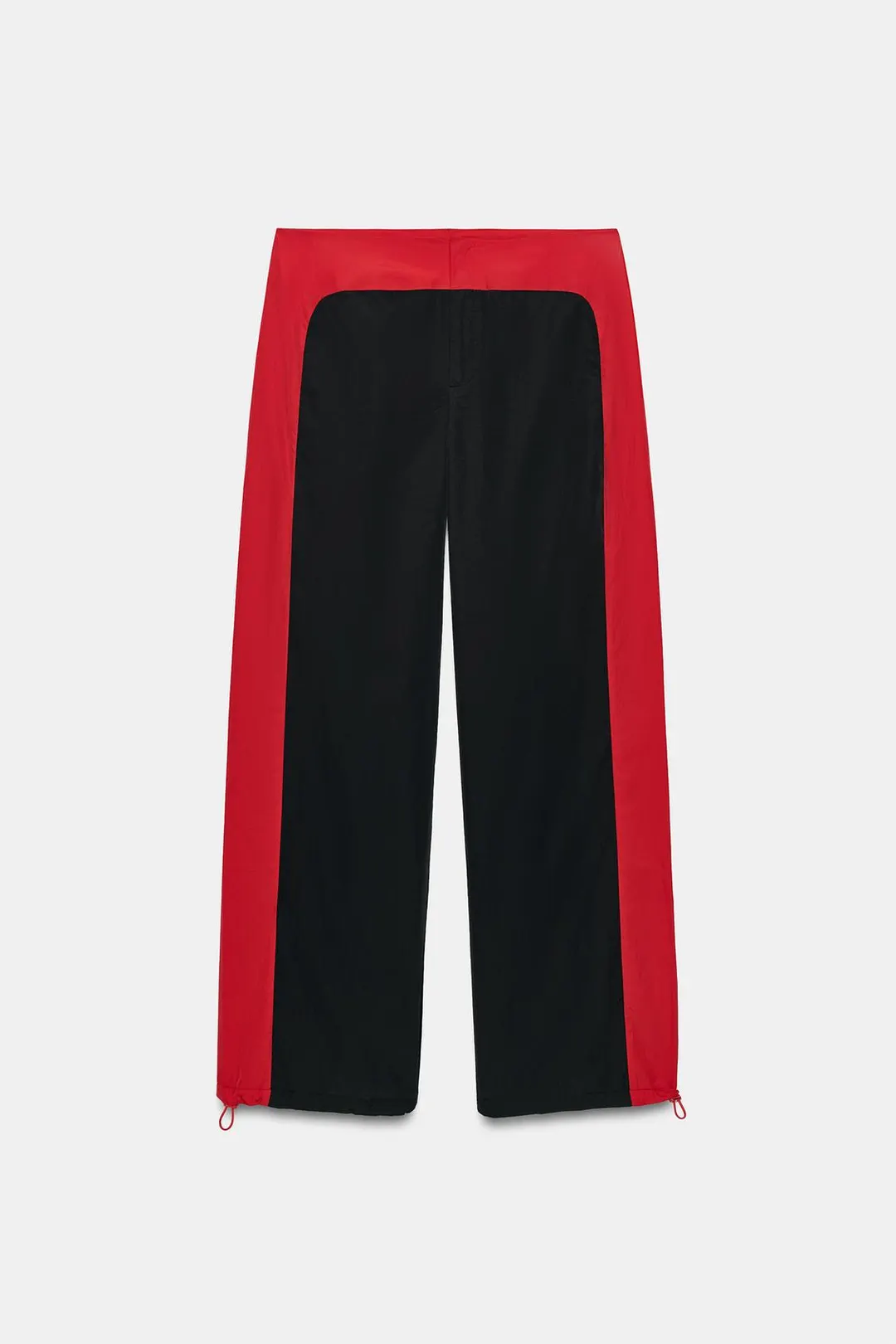 Объемные брюки из технологичной ткани с боковой полосой, Zara