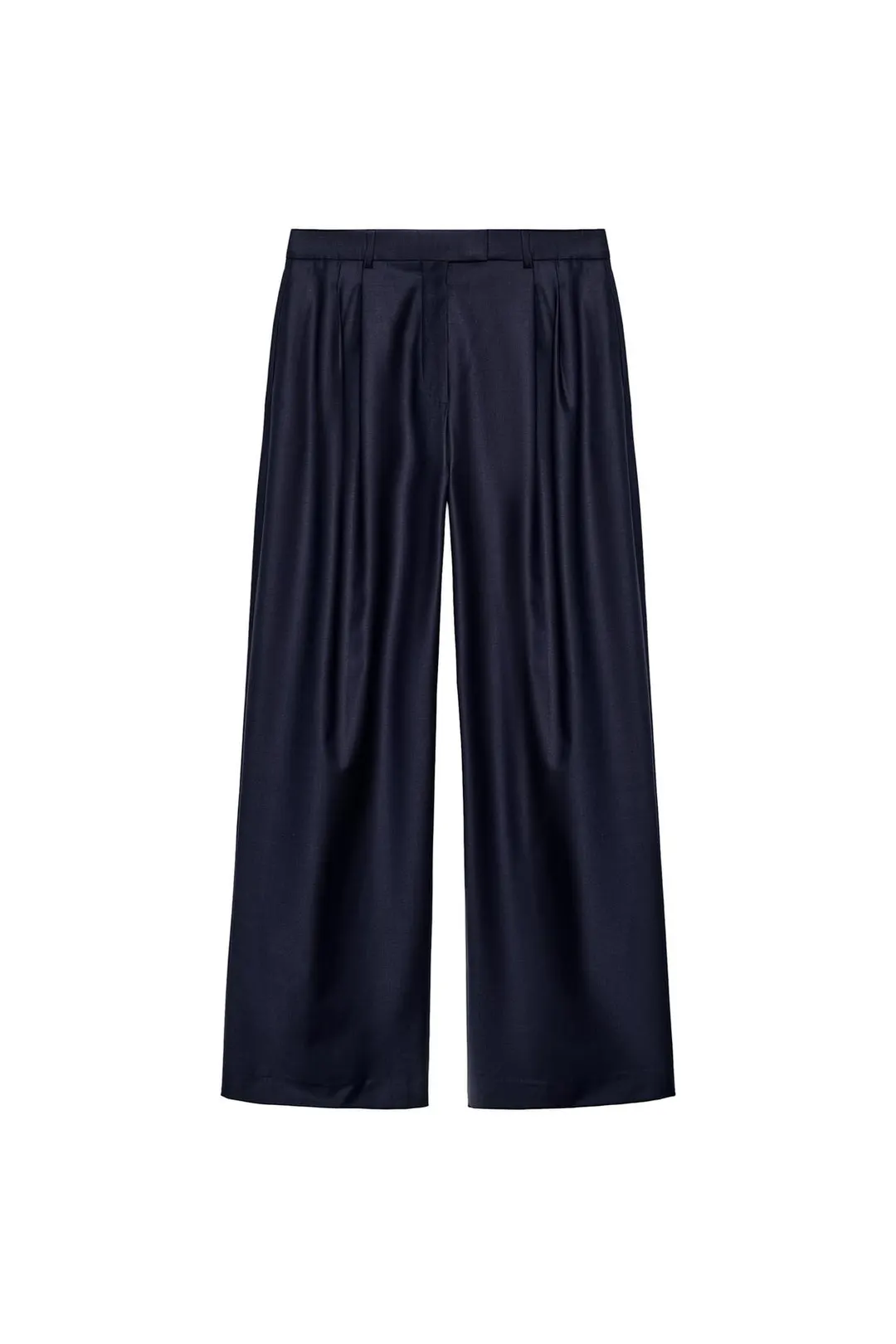 Брюки со складками из смесовой шерсти ZW Collection, Zara
