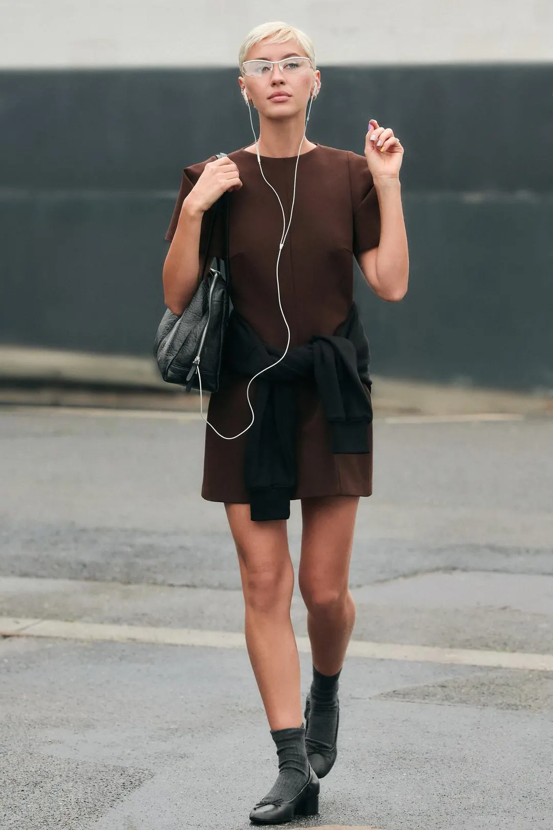 Платье мини с плиссированными рукавами, Zara