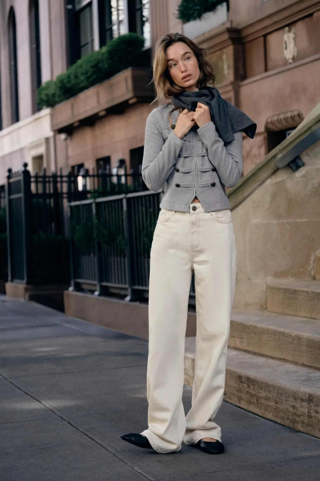 Куртка с застежкой в китайском стиле, Zara