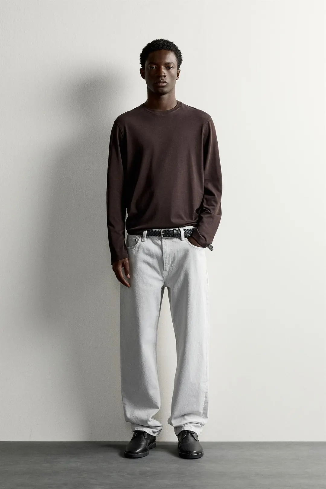 Футболка стандартного кроя с длинными рукавами, Zara