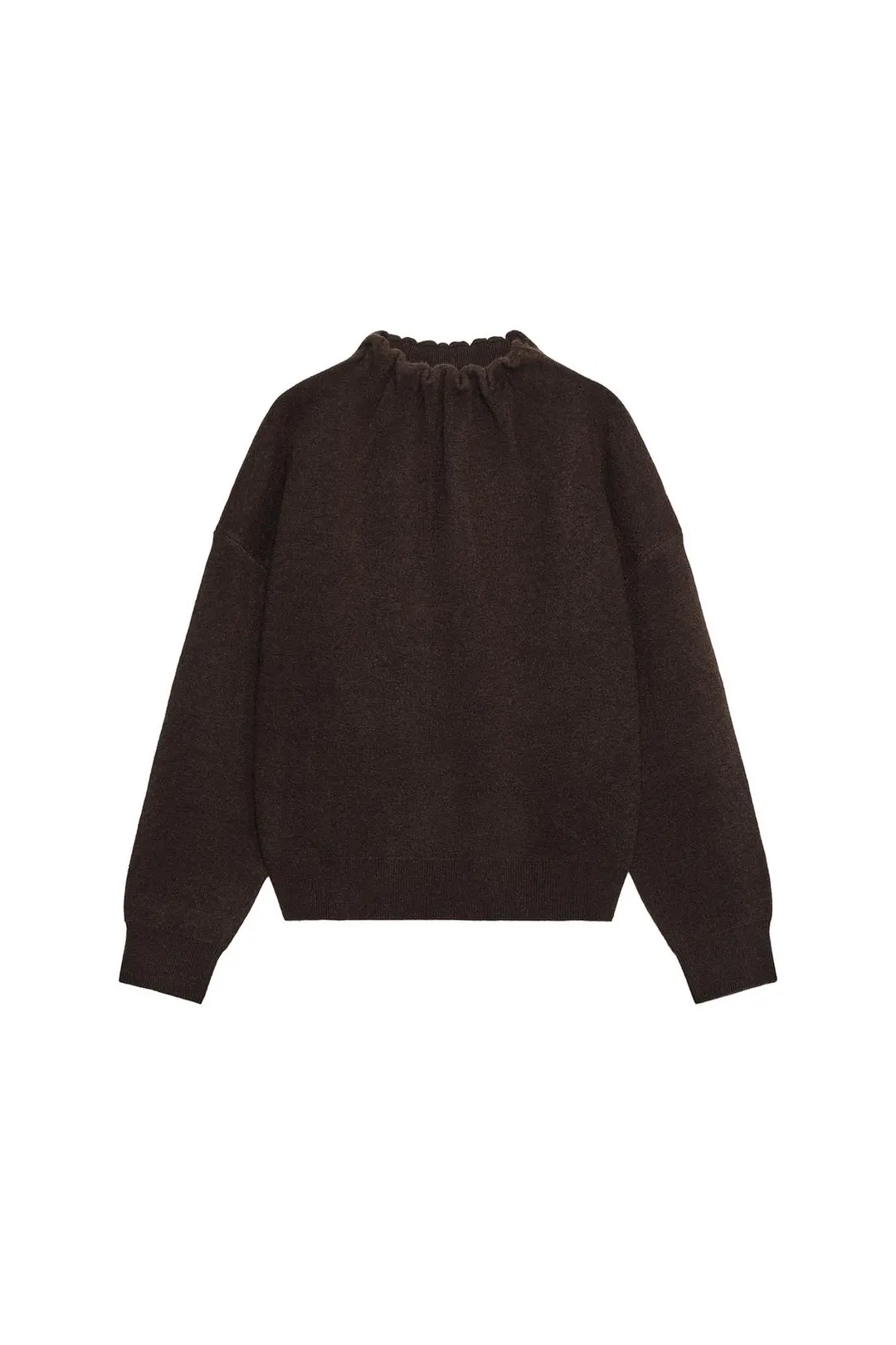 Вязаный джемпер со сборками у горловины, Zara