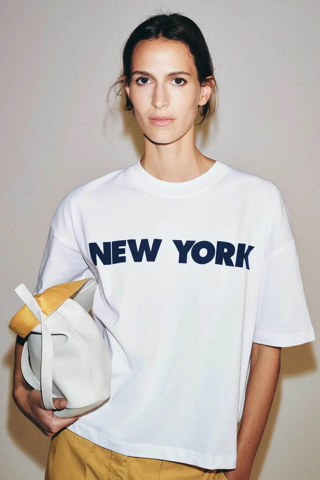 Футболка оверсайз с текстовым принтом, Zara