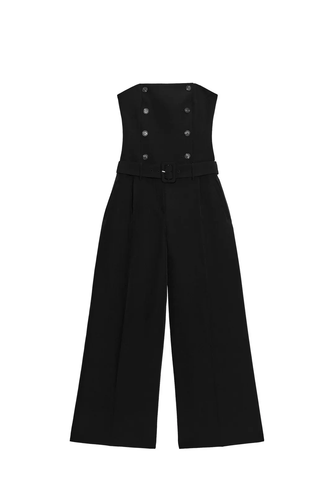Комбинезон длинный с пуговицами и поясом, Zara