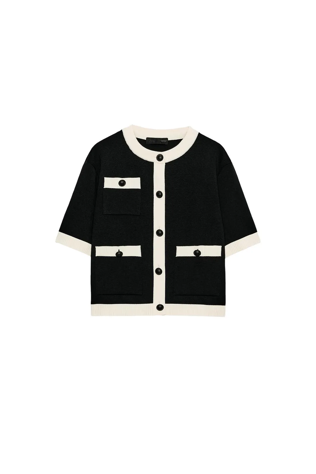 Кардиган с короткими рукавами и карманами, Zara