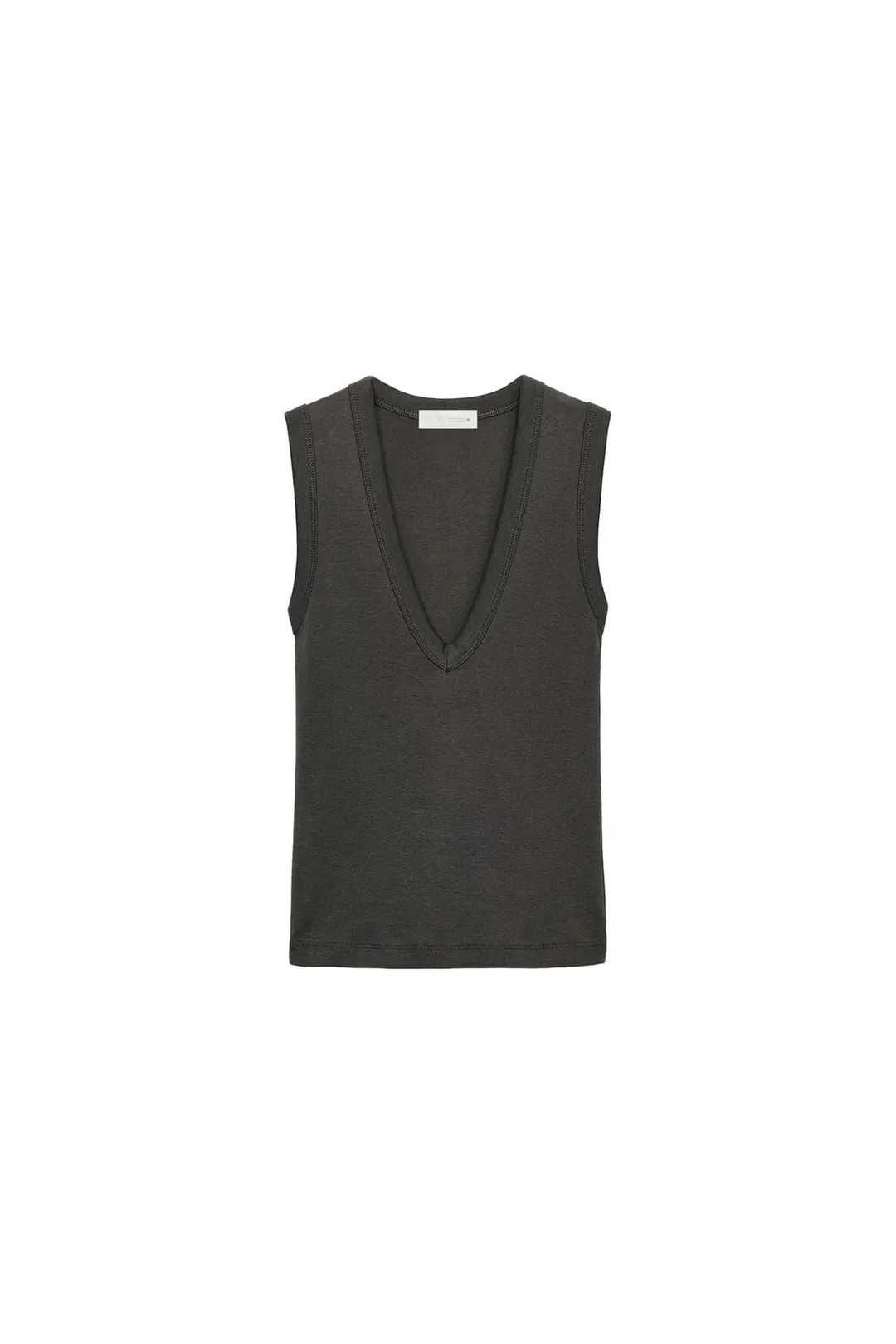 Футболка из хлопка с V-образным вырезом, Zara