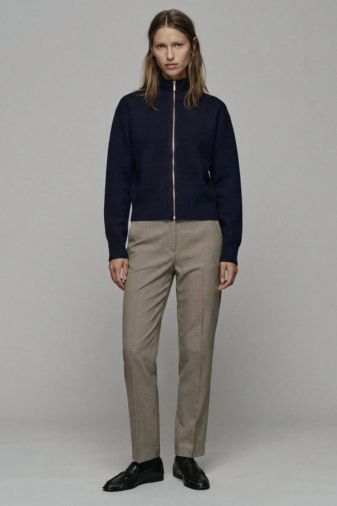 Брюки укороченные со средней посадкой, Zara