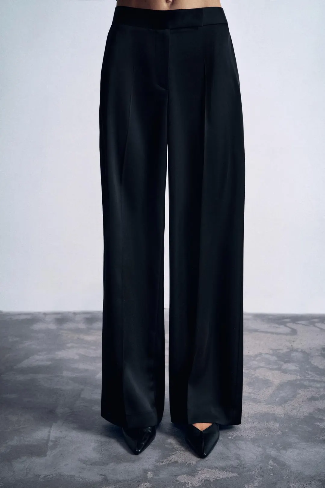 Атласные брюки прямого кроя, Zara