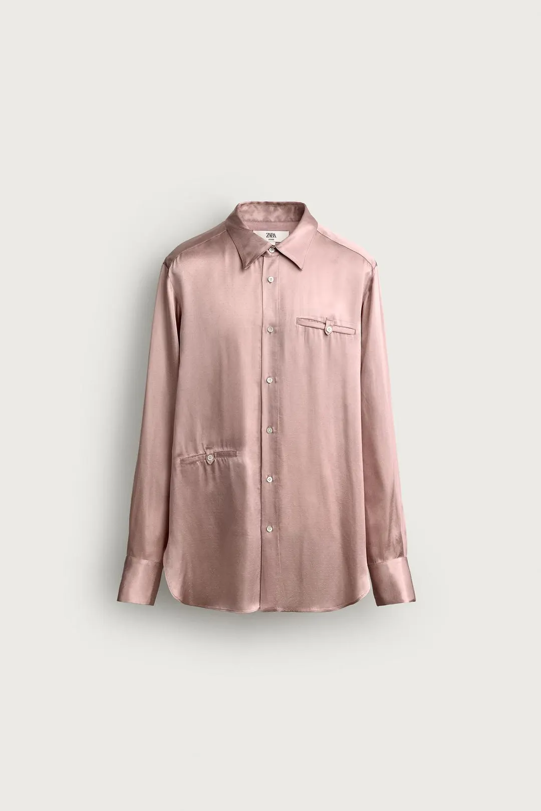 Атласная жаккардовая рубашка в горошек, Zara
