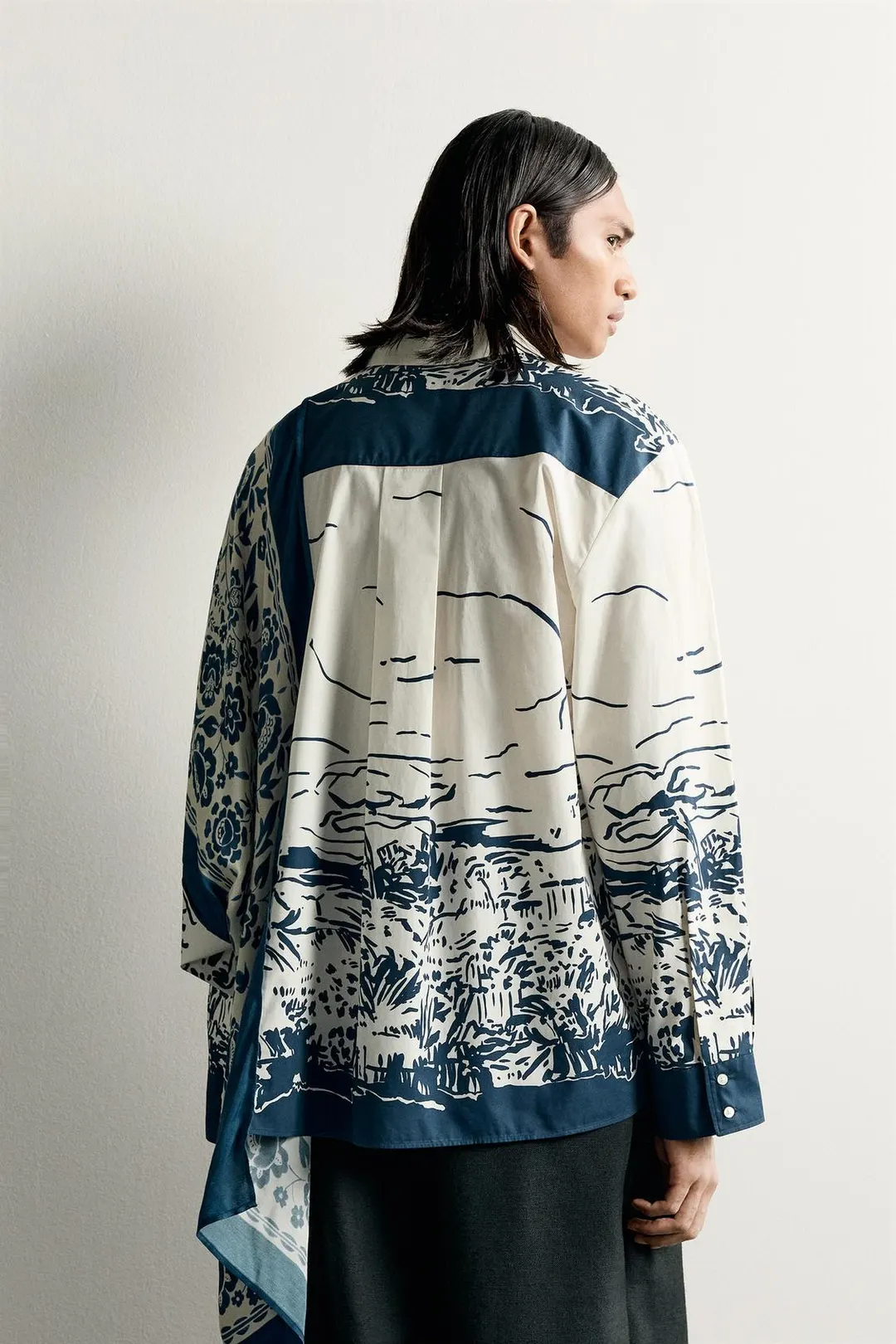 Рубашка оверсайз с принтом Limited Edition, Zara