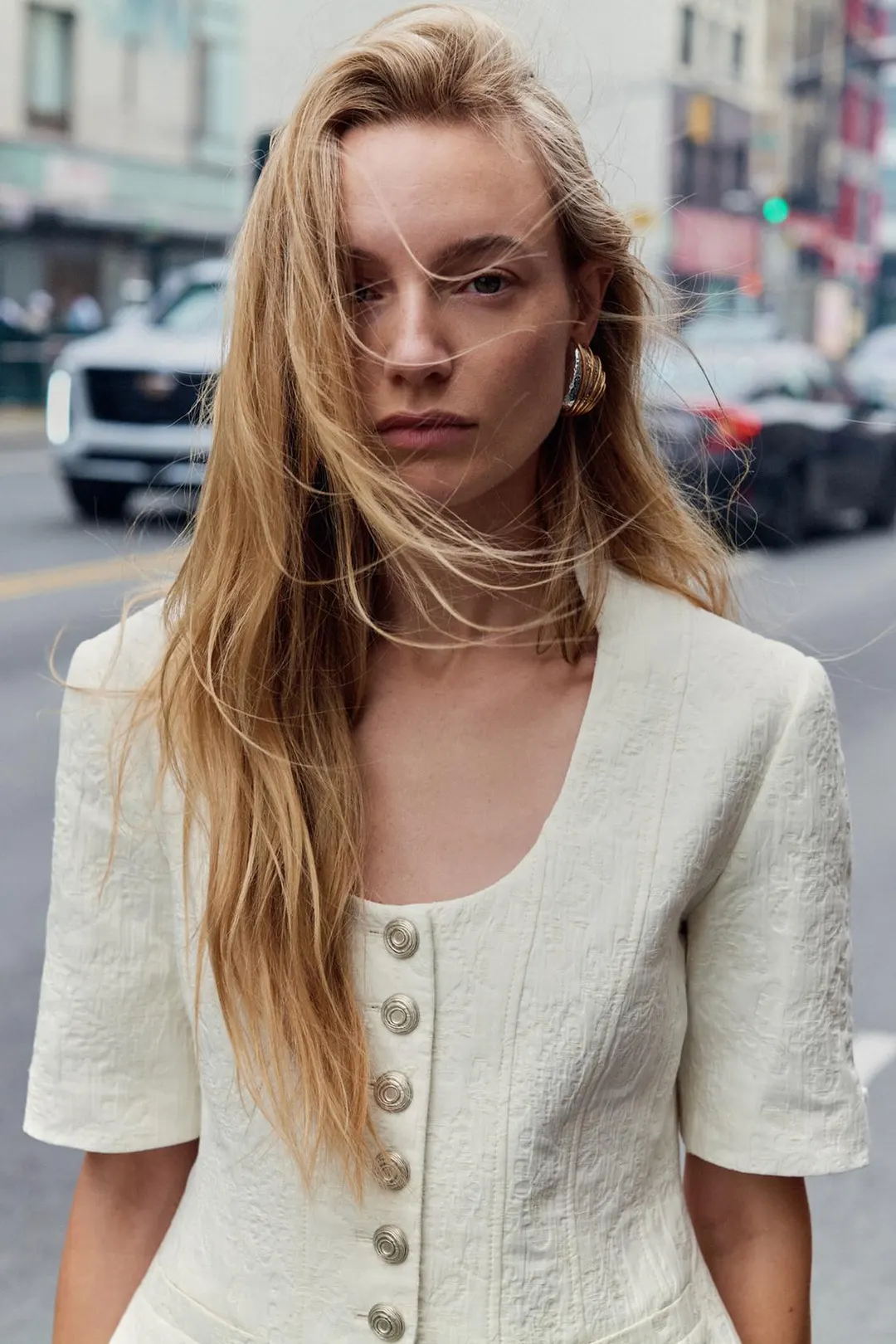 Жаккардовая куртка с короткими рукавами, Zara