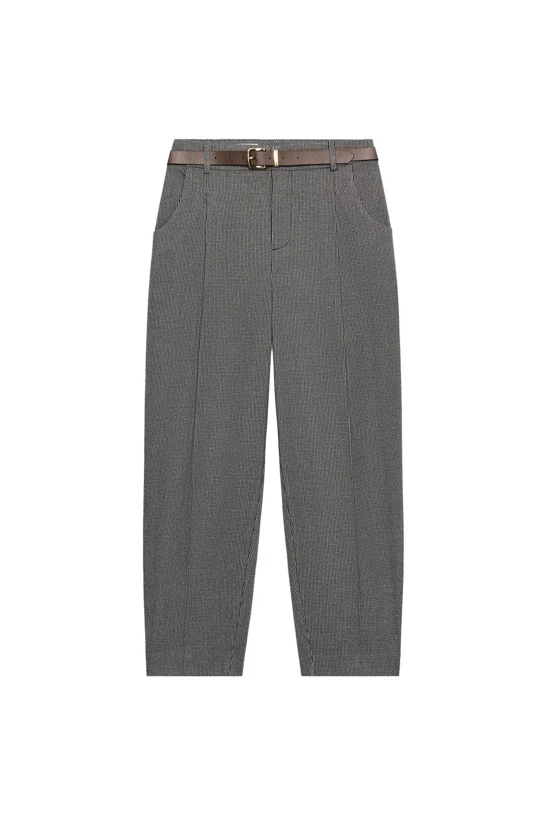 Укороченные брюки с поясом, Zara