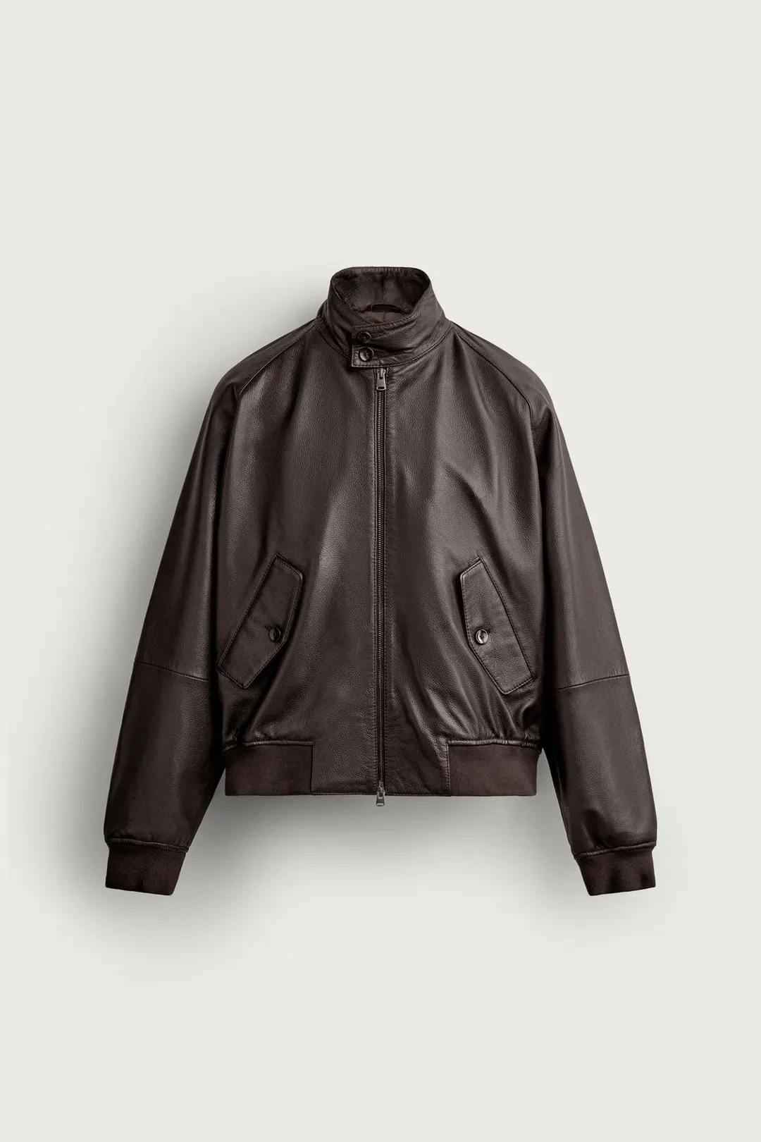 Кожаная куртка свободного кроя, Zara