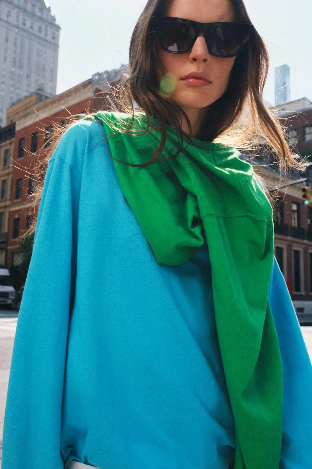 Футболка из хлопка и льна, Zara