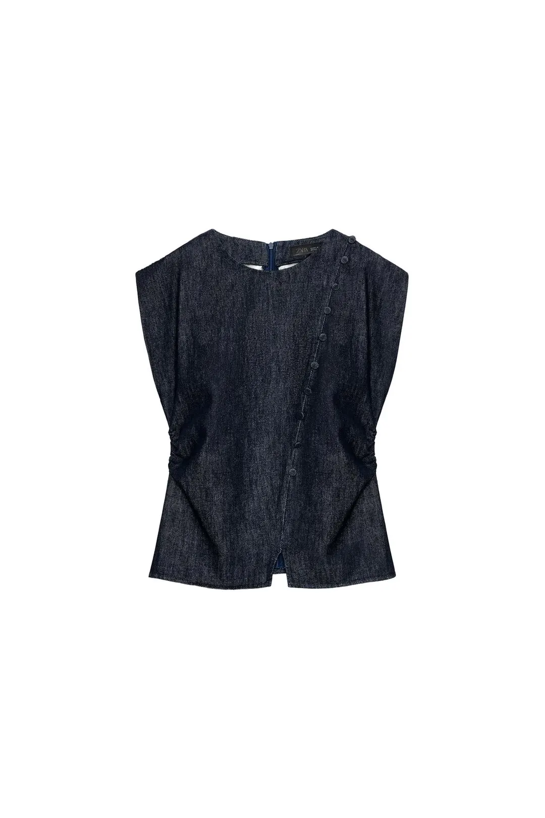 Джинсовый топ Z1975 с обтяжными пуговицами, Zara