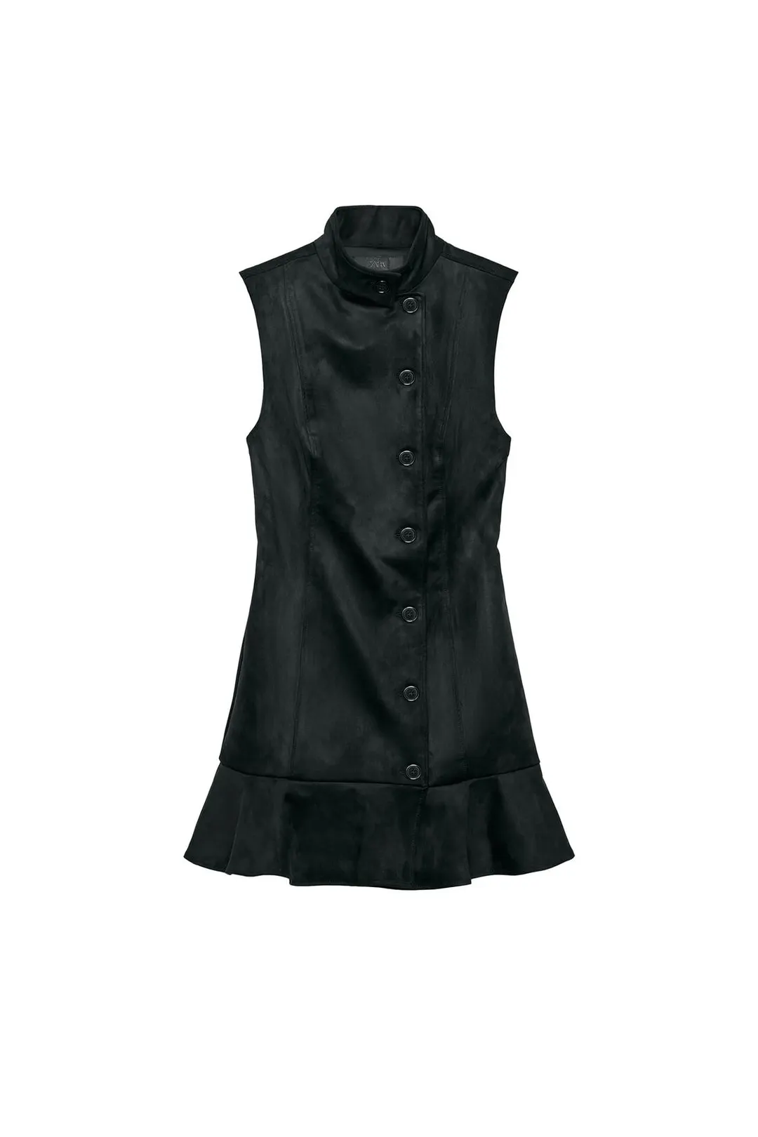 Платье под замшу с оборками, Zara