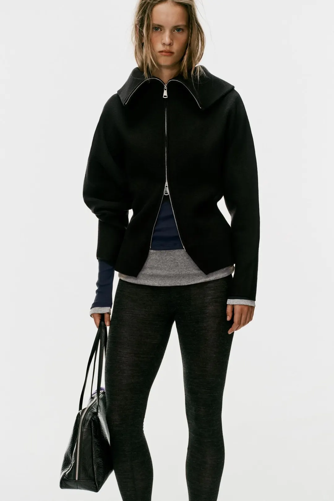 Кардиган с высоким воротником, Zara
