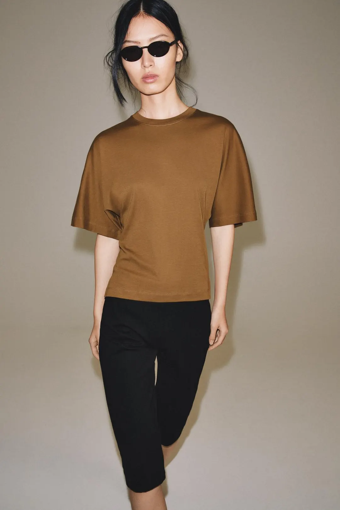 Футболка облегающего кроя из хлопка SUPIMA®, Zara