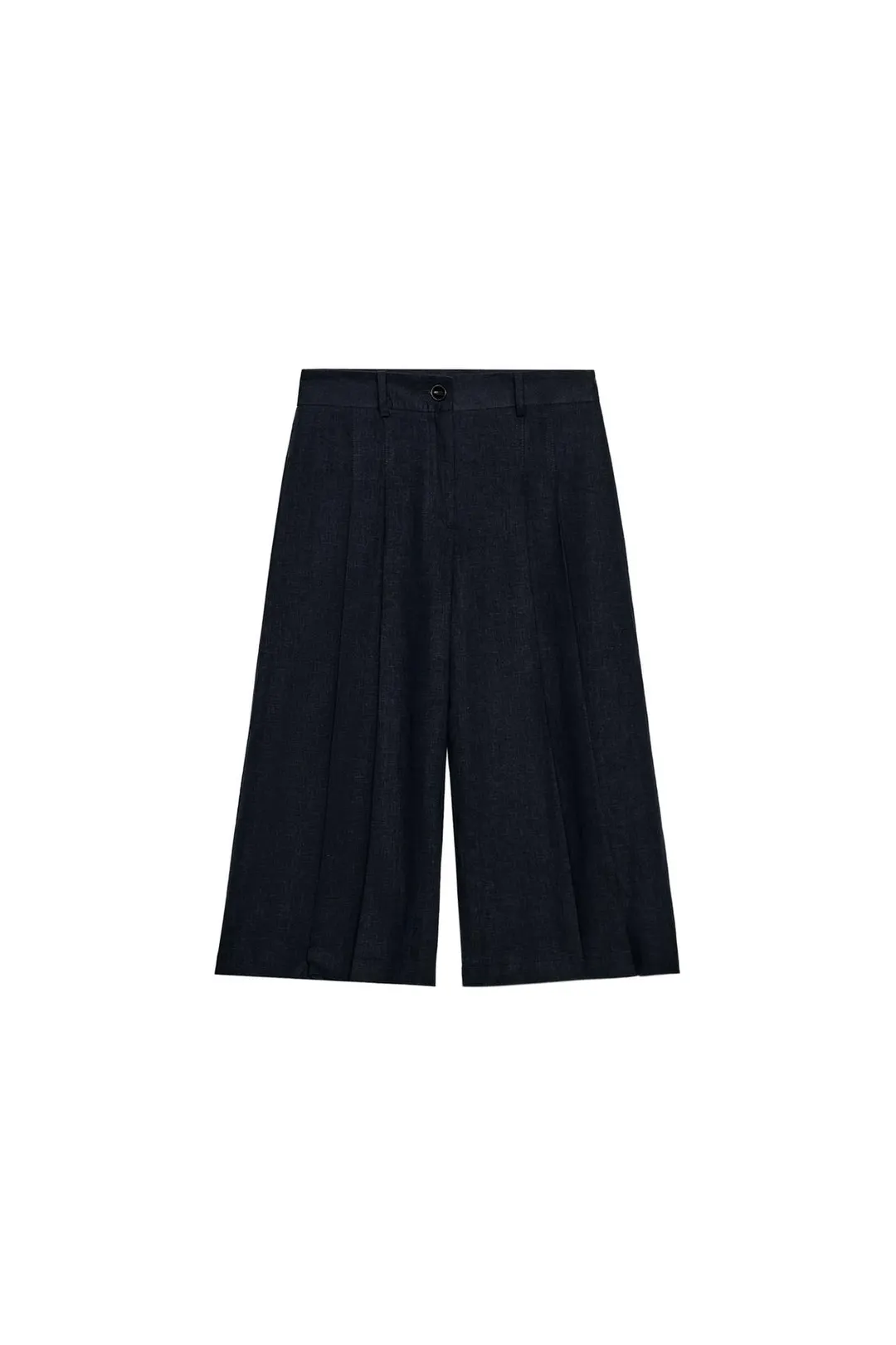 Удлиненные бермуды из смесового льна, Zara