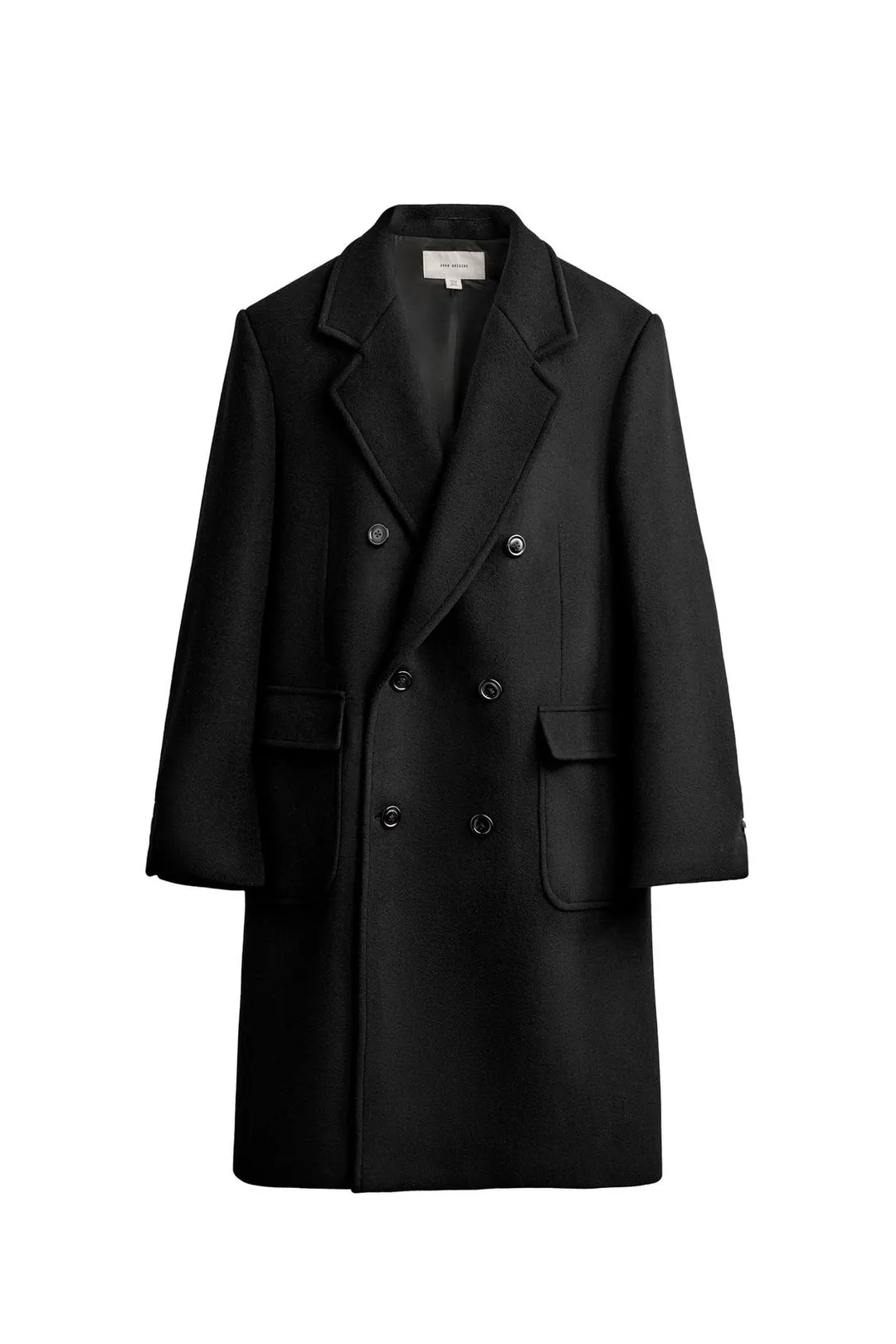 Пальто двубортное из смесовой шерсти MANTECO®, Zara