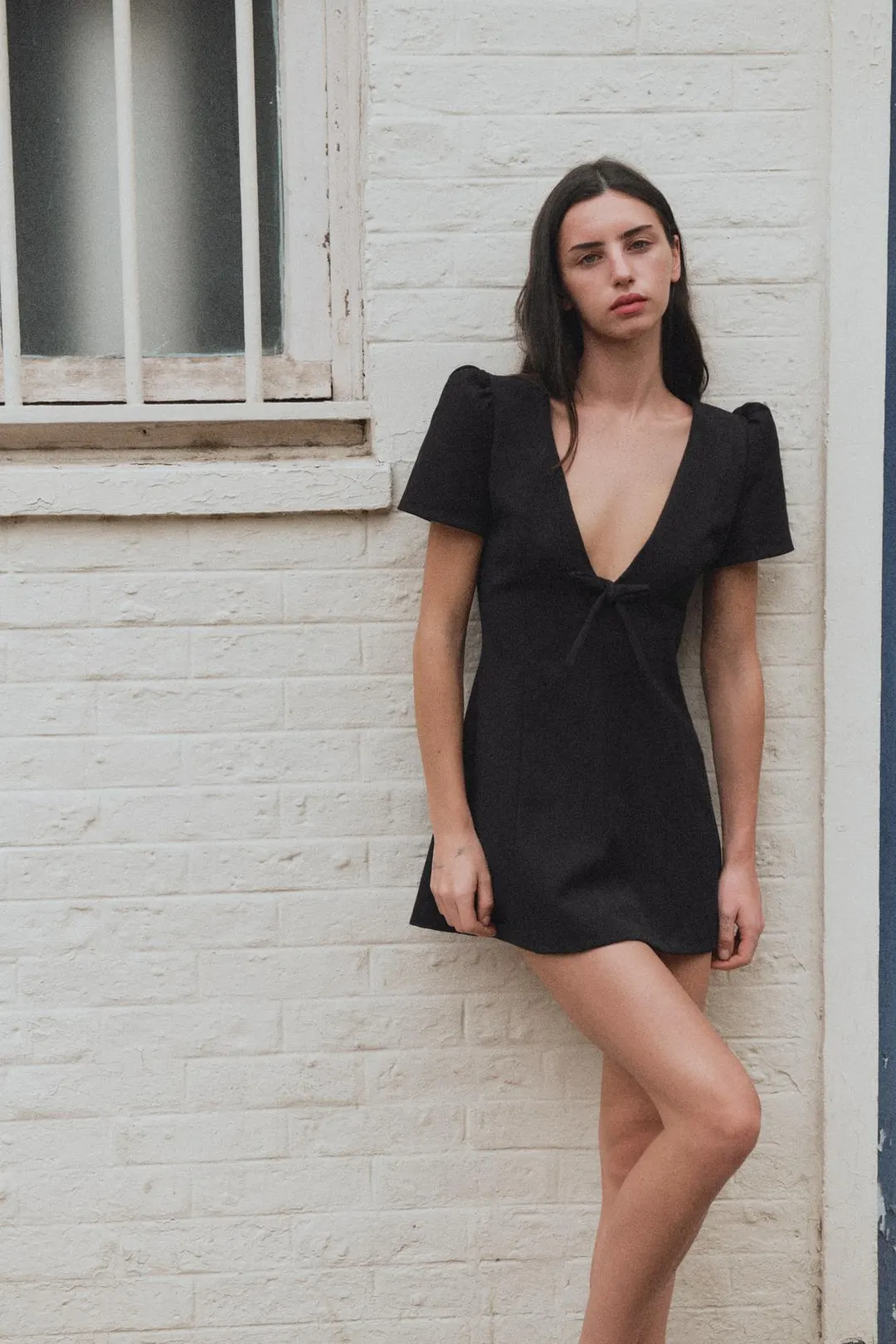 Мини-платье с бантом, Zara