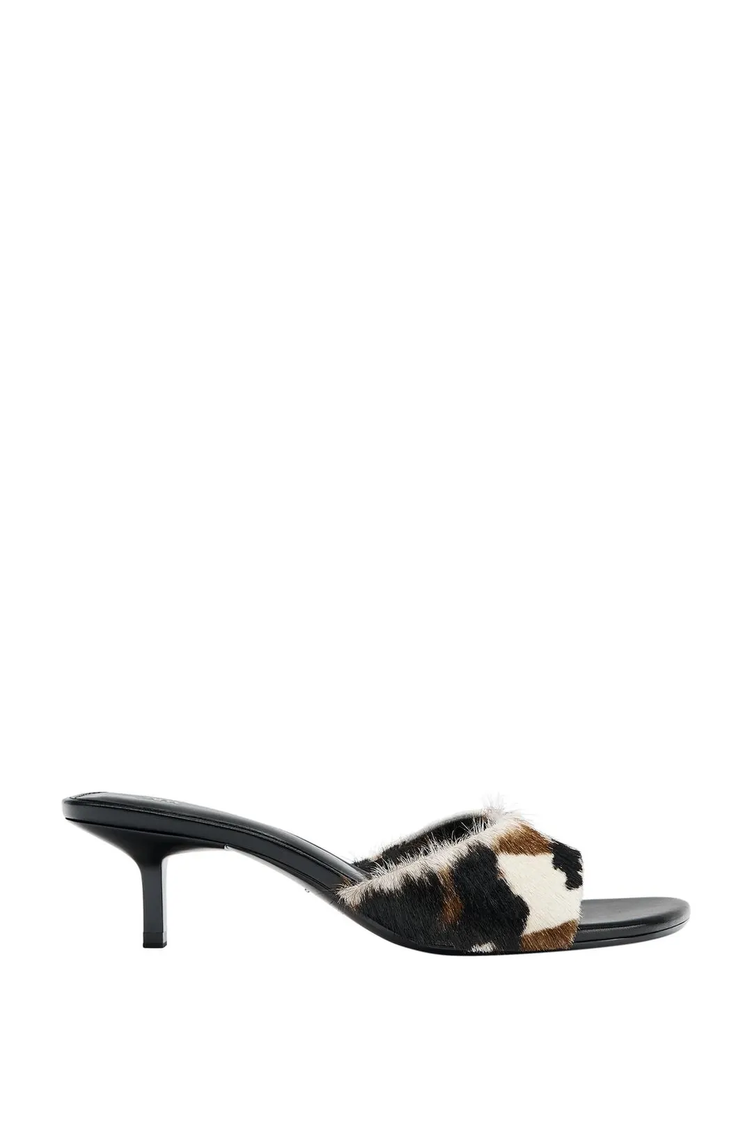Босоножки из фактурной кожи на каблуке kitten heel, Zara