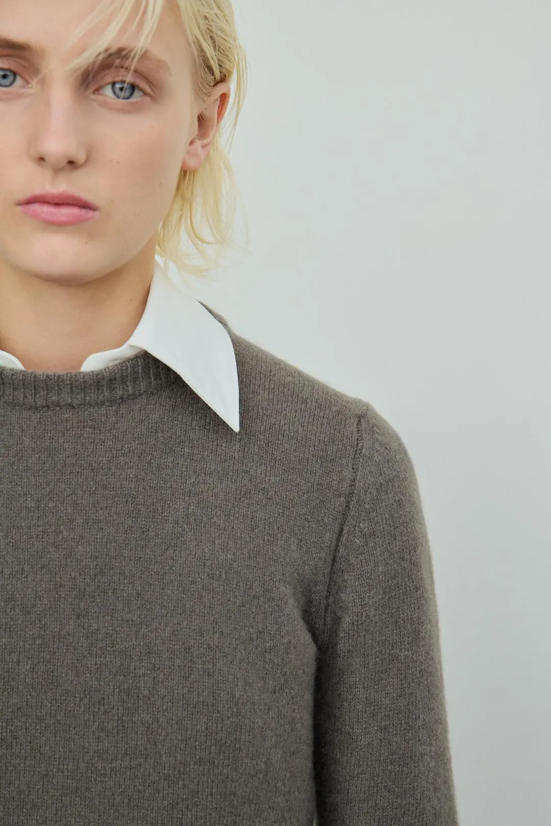 Однотонный джемпер из кашемира и шерсти, Zara