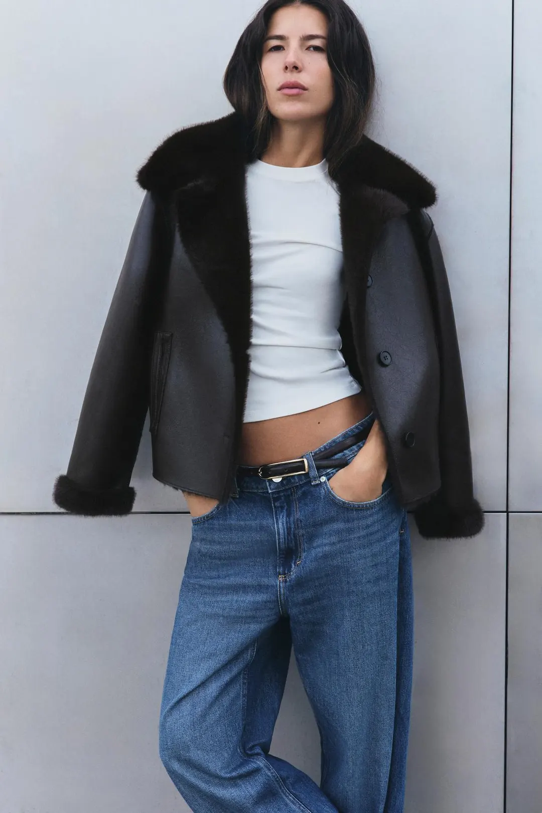 Двусторонняя куртка из двухслойной ткани, Zara