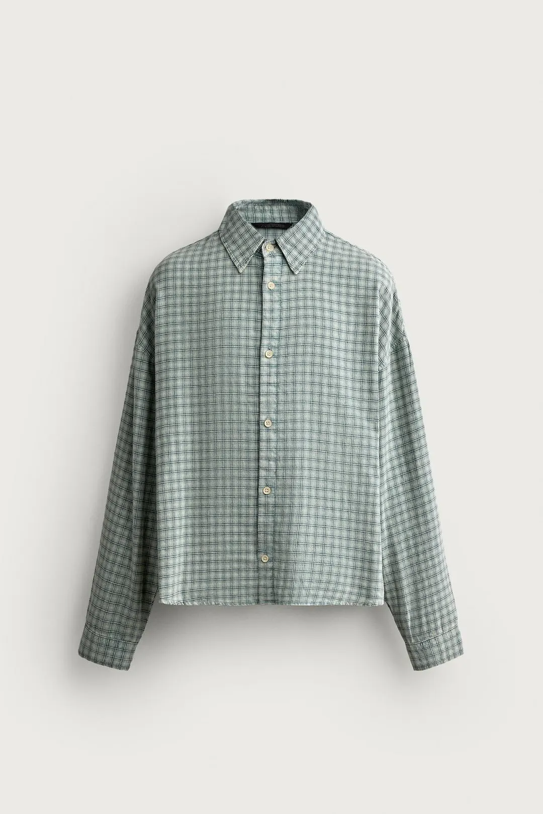 Рубашка свободного кроя в клетку, Zara