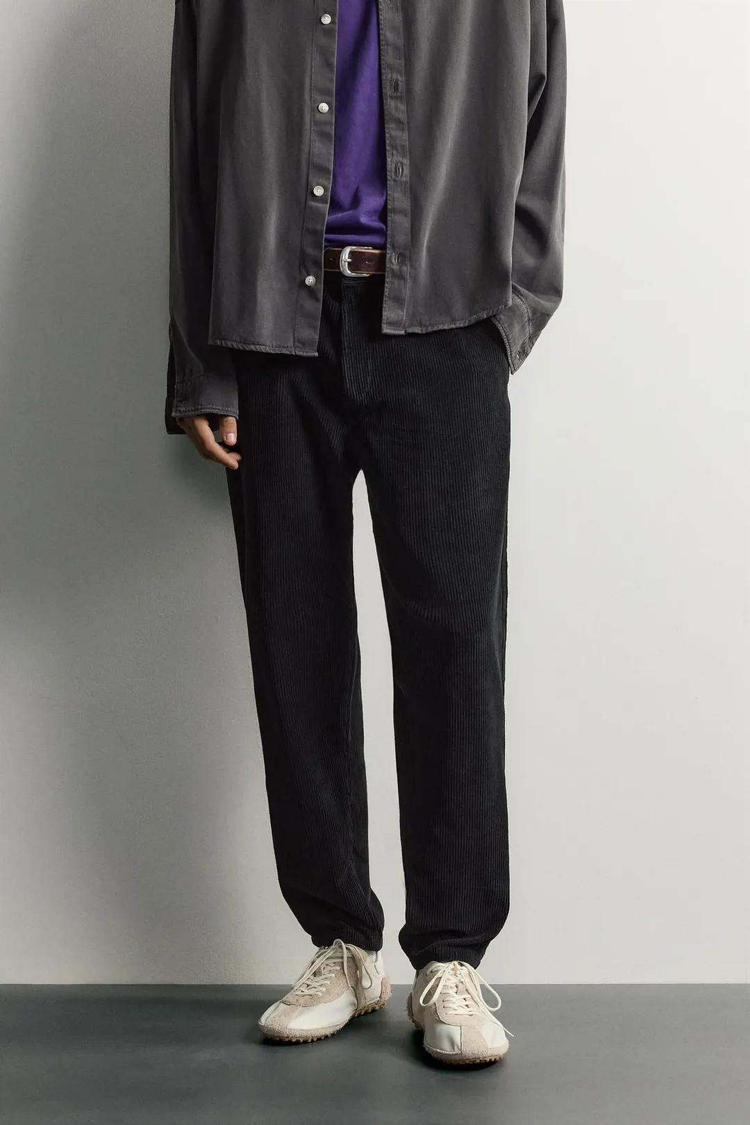 Вельветовые брюки морковного кроя, Zara