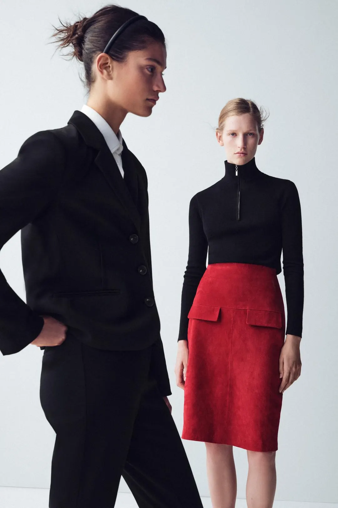 Миди-юбка из 100% кожи, Zara