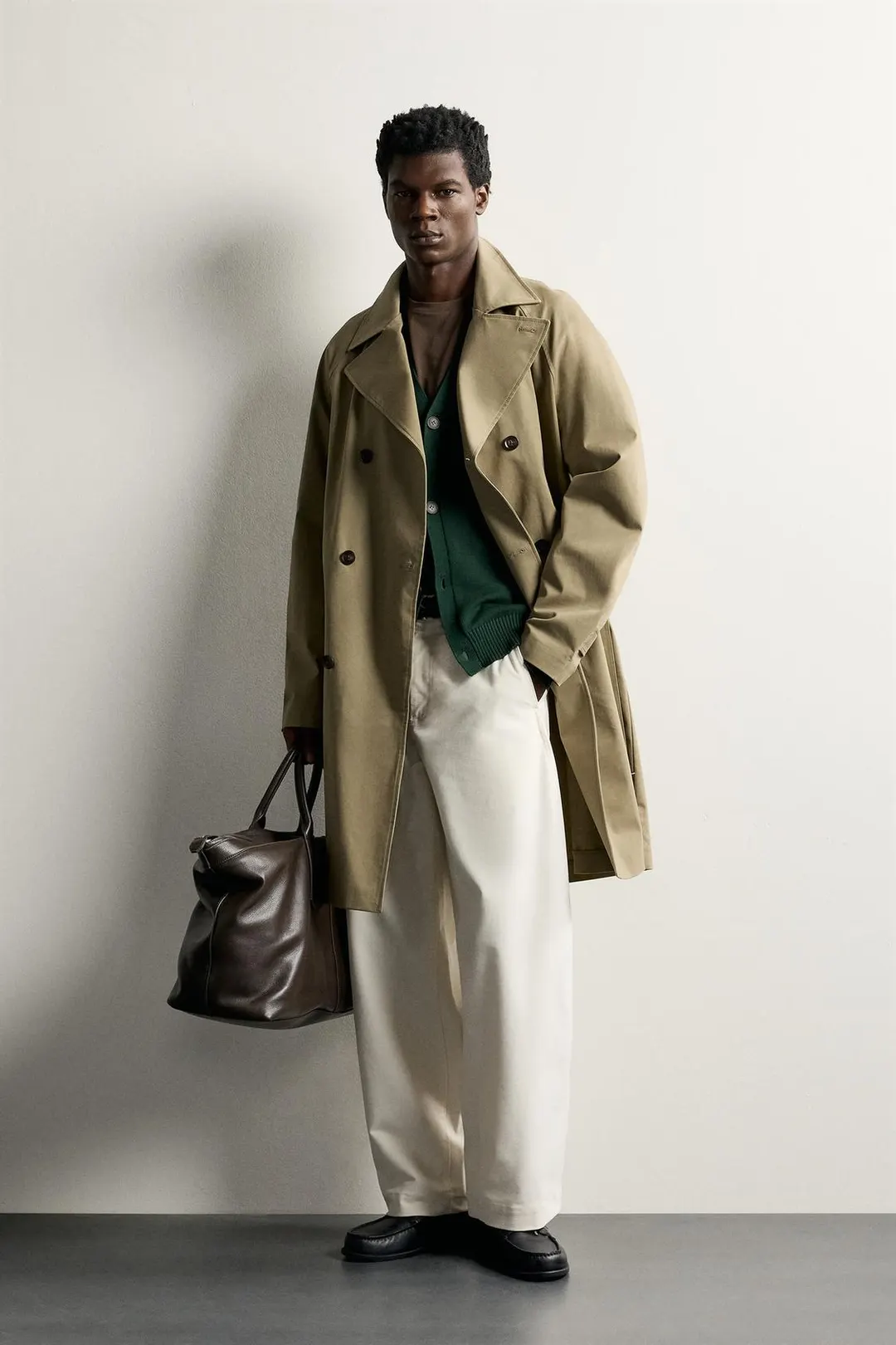 Тренч водоотталкивающий стандартного кроя, Zara