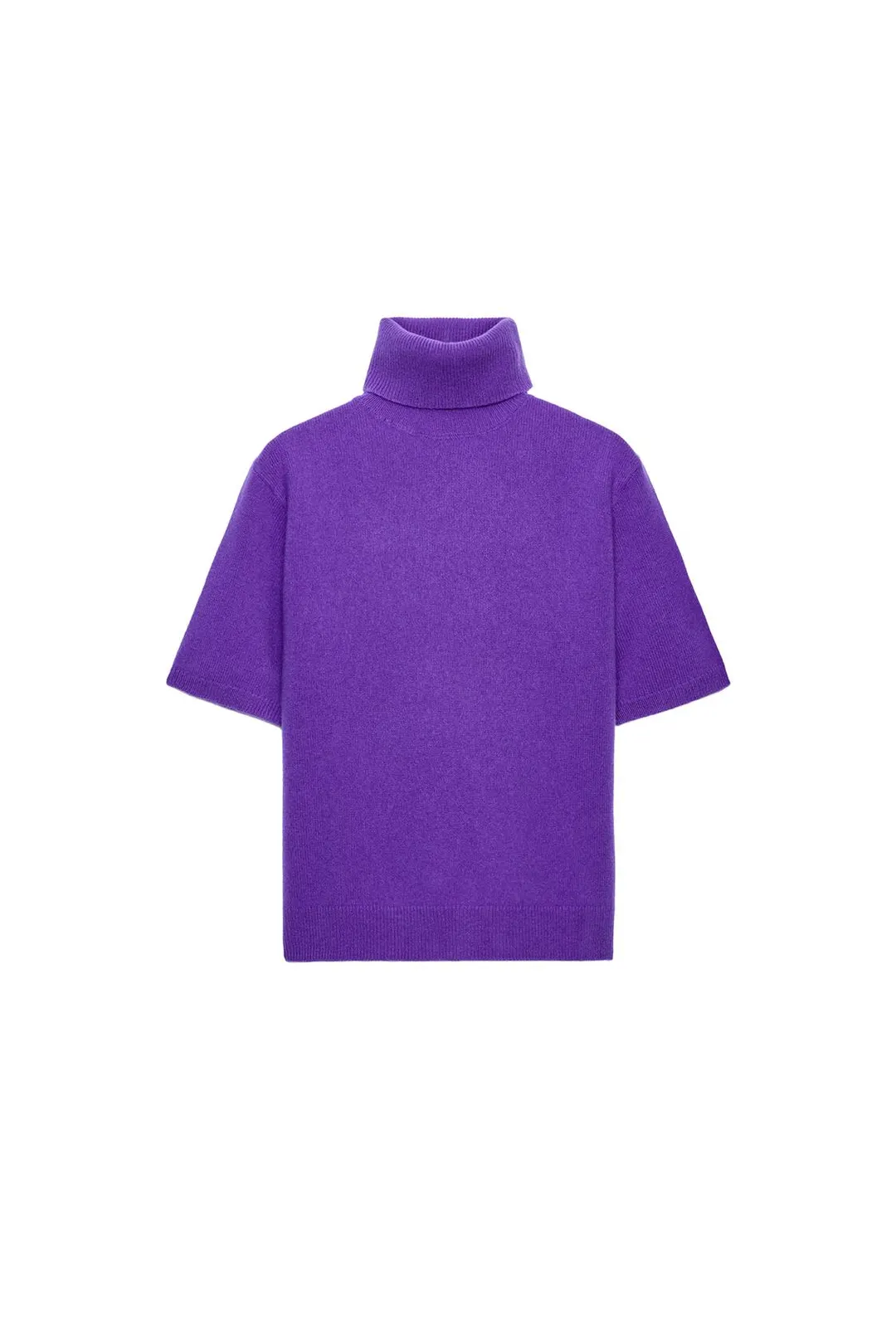 Свитер с короткими рукавами из 100% шерсти, Zara