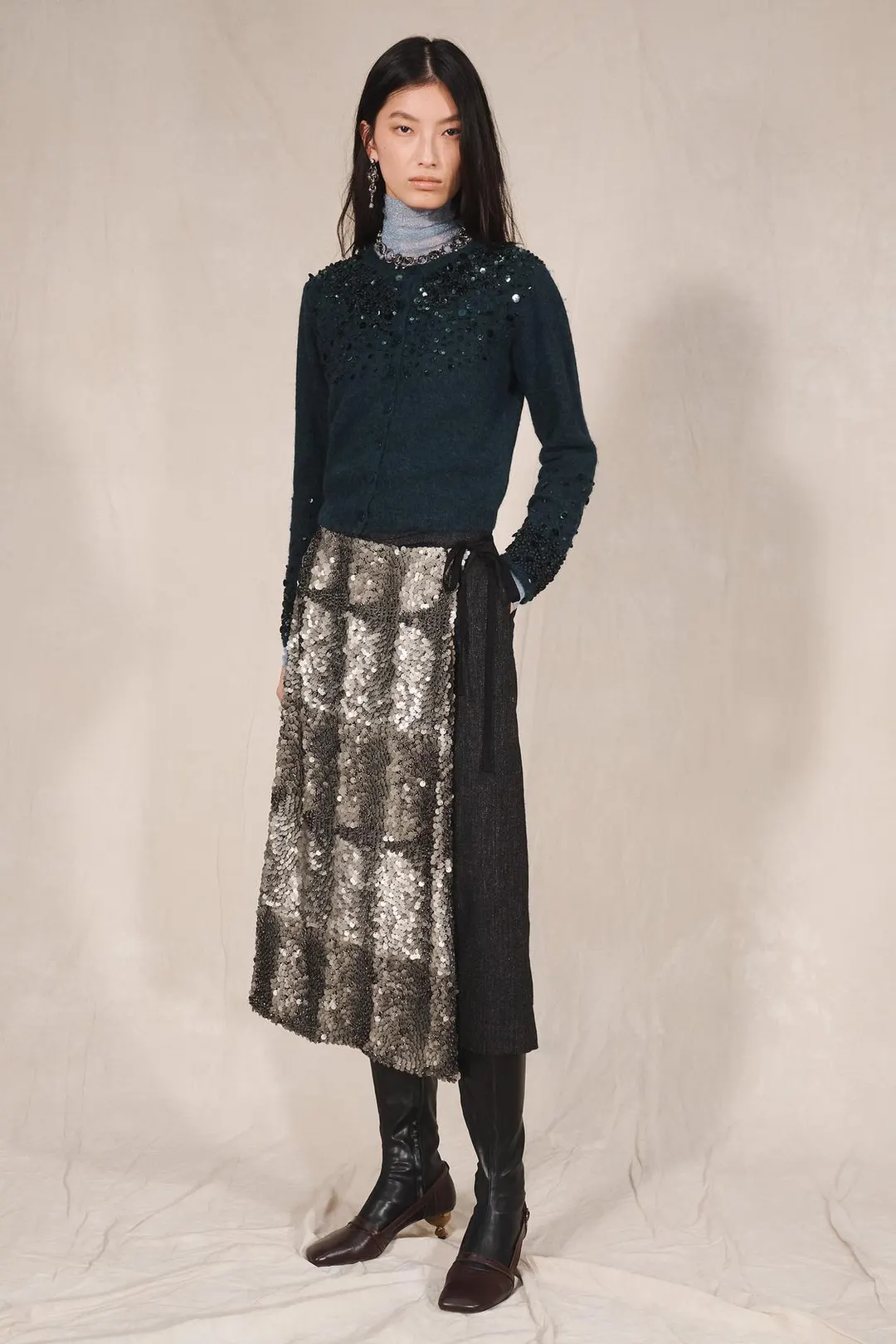 Юбка-парео с комбинированными пайетками LIMITED EDITION, Zara