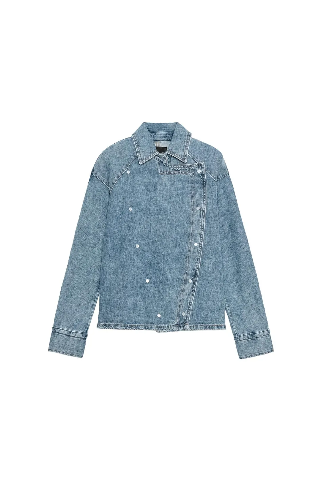 Джинсовая куртка с подплечниками ZW Collection, Zara
