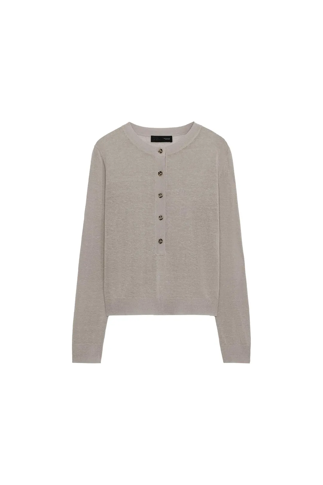 Вязаный свитер хенли, Zara