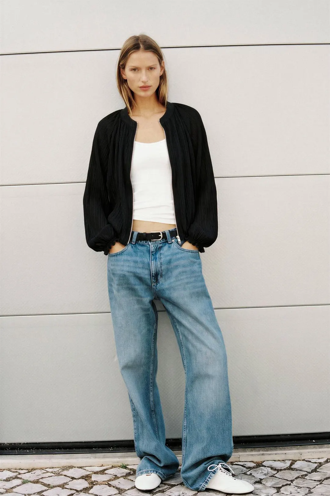 Куртка с плиссированной оборкой, Zara