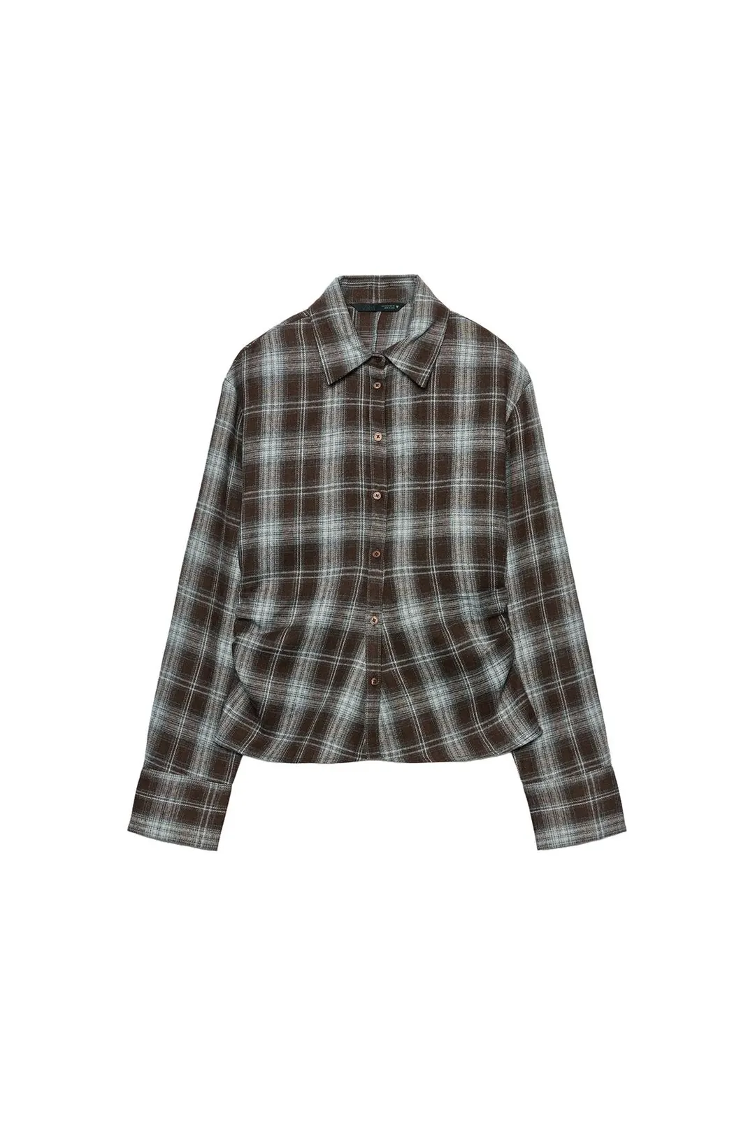 Рубашка в клетку со сборками, Zara