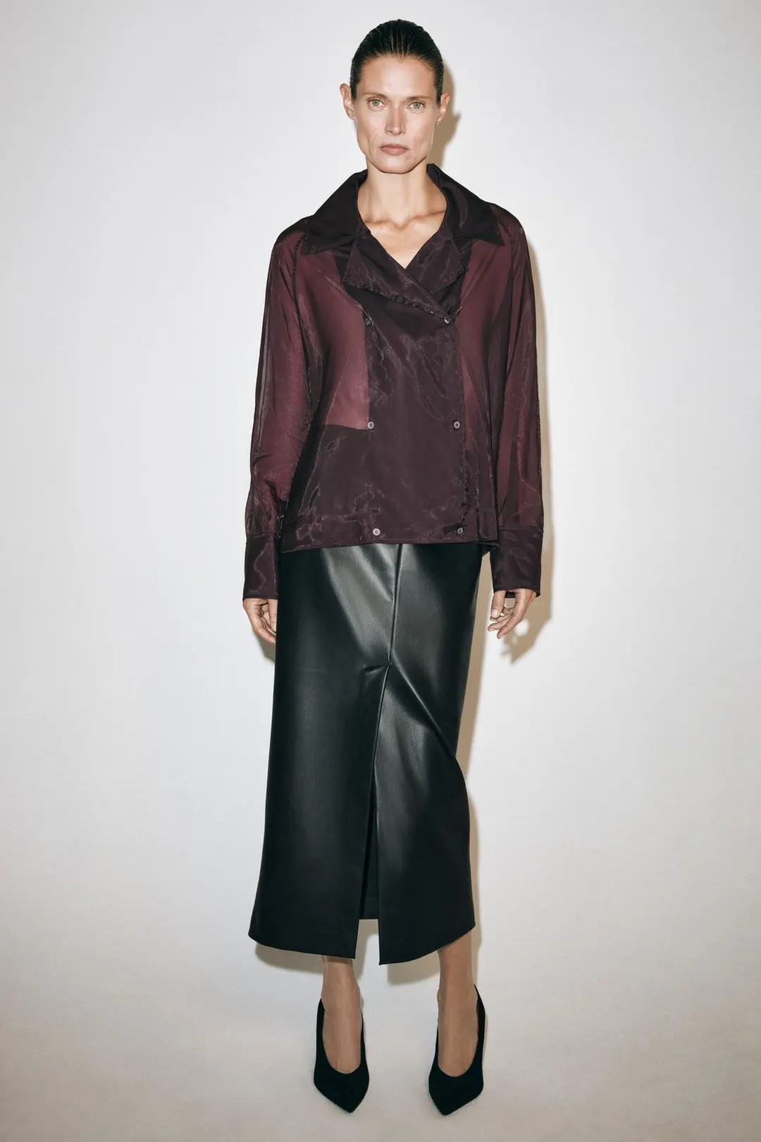 Рубашка из органзы ZW Collection, Zara