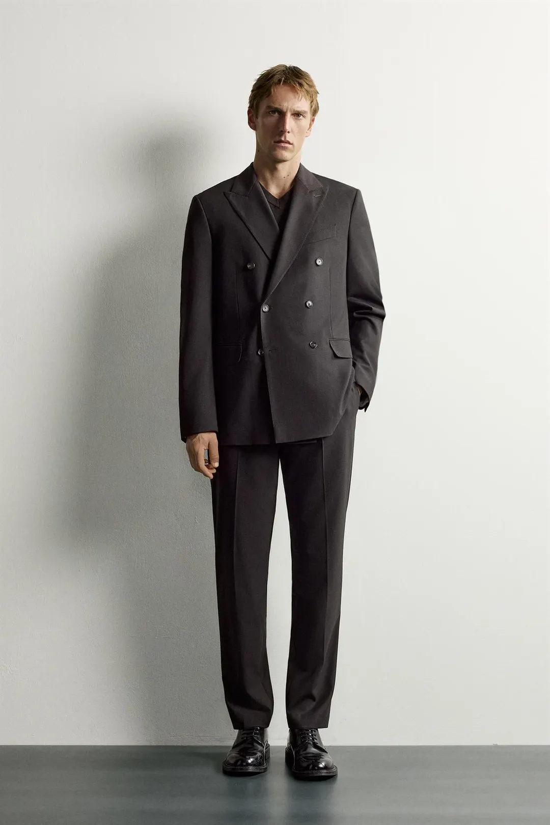 Костюмные брюки стандартного кроя в полоску, Zara