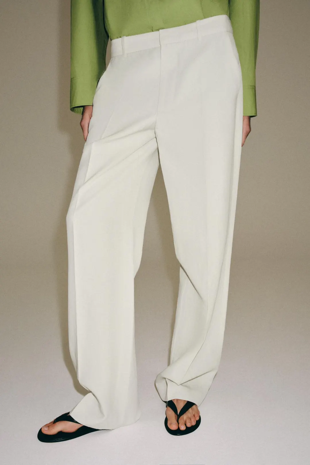 Брюки ZW Collection из смесового льна, Zara