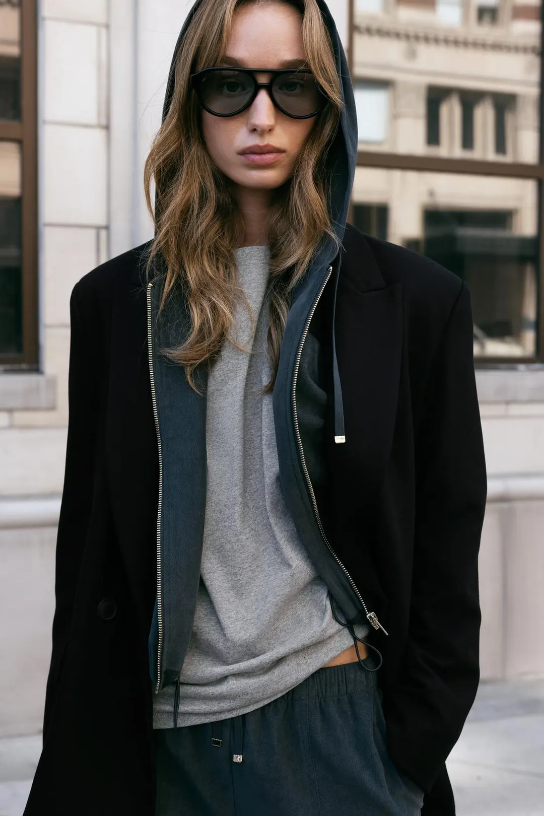 Двубортный блейзер оверсайз, Zara