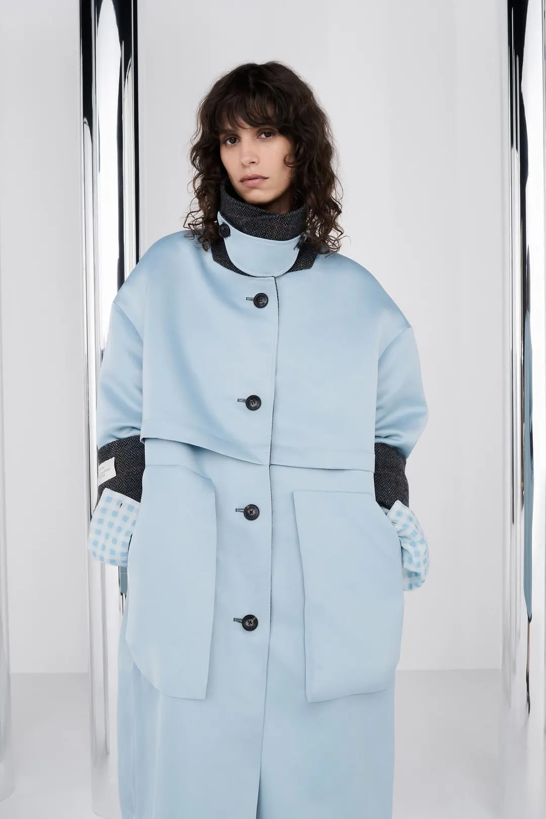 Пальто двустороннее контрастное, Zara