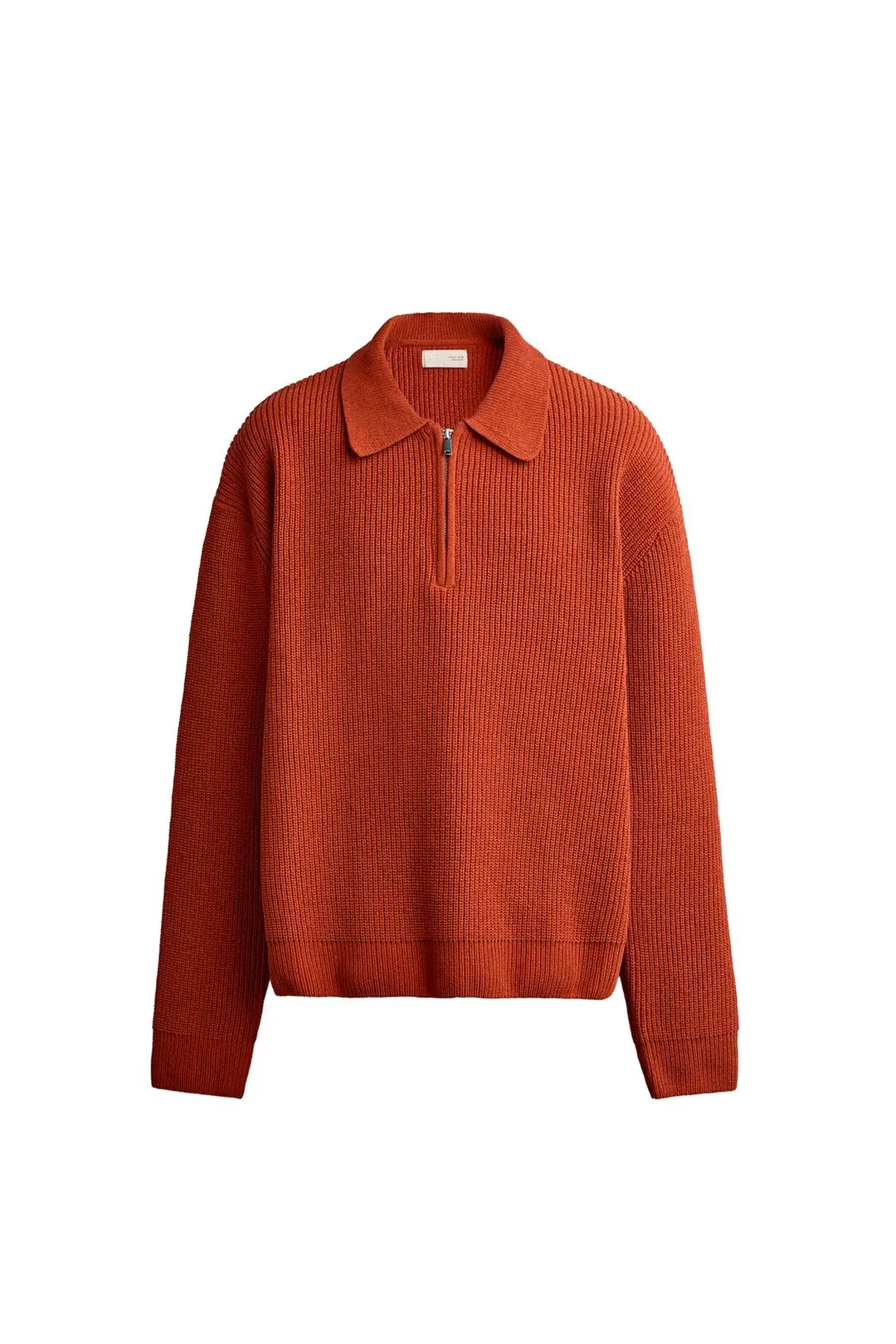 Поло вязаное с молнией до груди, Zara
