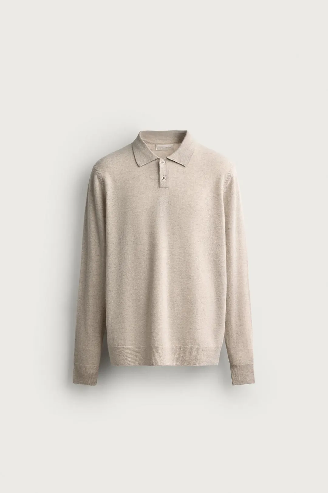 Поло трикотажное прямого кроя из смесовой шерсти, Zara