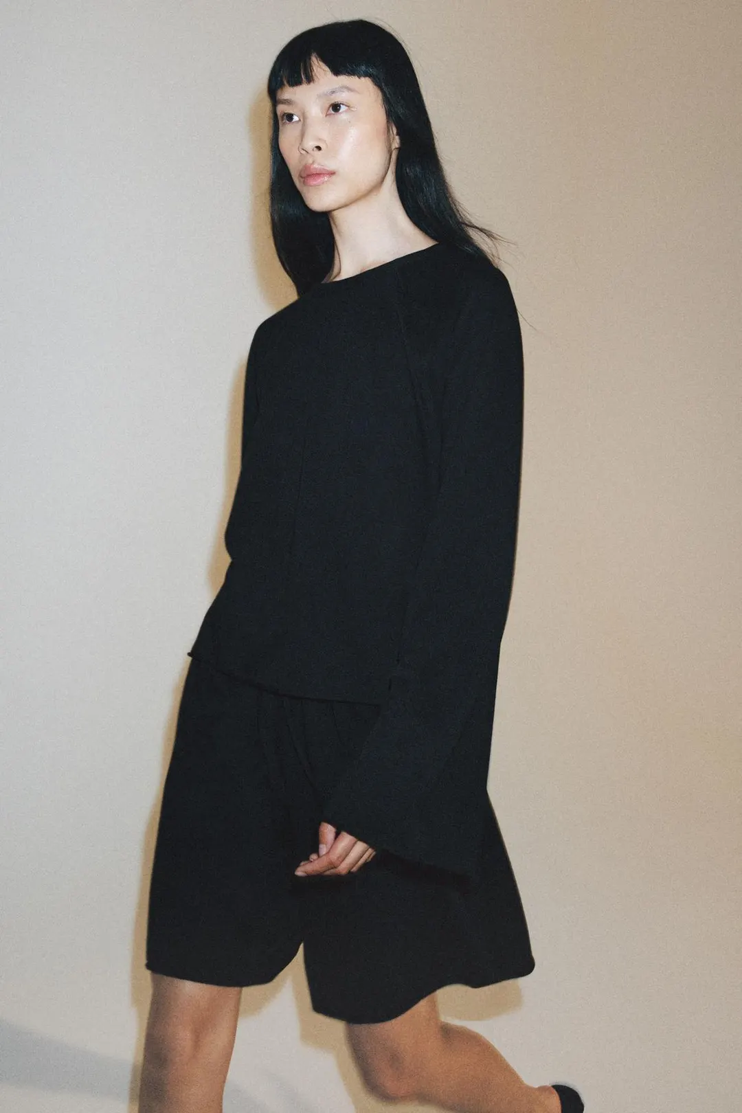 Шорты-бермуды из хлопка на кулиске, Zara