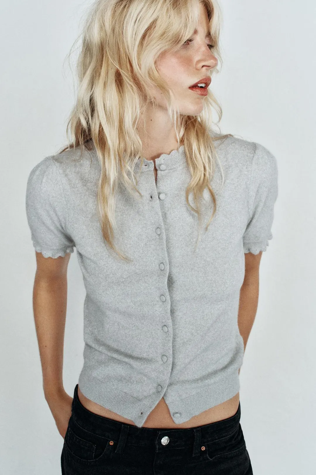 Кардиган с короткими рукавами, Zara